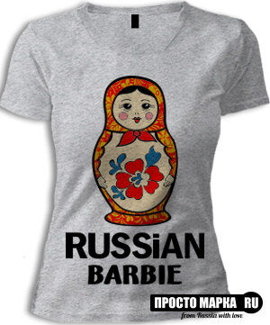 Женская футболка Russian Barbie