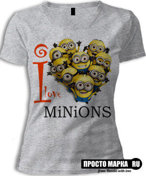 Женская футболка I Love Minions