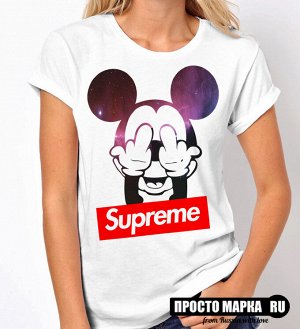 Женская футболка SUPREME Микки Маус