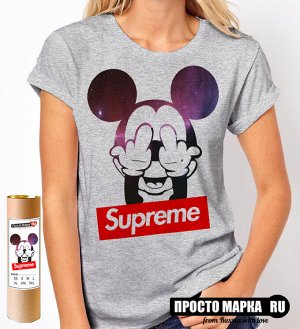 Женская футболка SUPREME Микки Маус