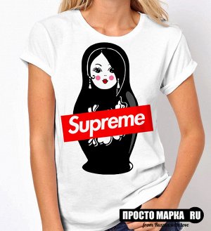 Женская футболка SUPREME с матрешкой