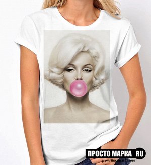 Женская футболка Мерлин Монро с жвачкой