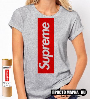 Женская футболка logo SUPREME vertical
