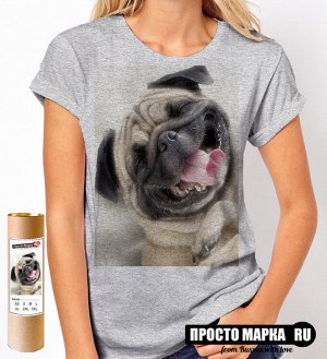 Женская футболка прикольная собака