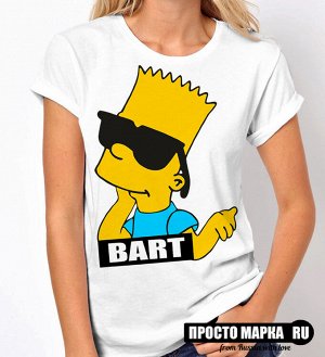 Женская футболка с Бартом Симпсоном