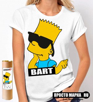 Женская футболка с Бартом Симпсоном
