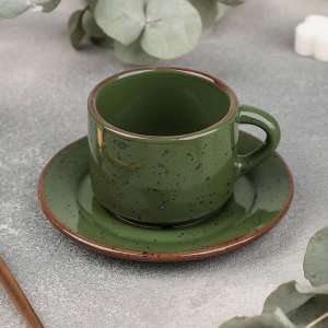 Кофейная пара Punto verde: чашка 80 мл, блюдце d=6 см