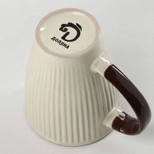 Кружка Доляна Coffee, 270 мл, цвет бежевый
