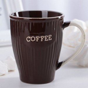 Кружка Доляна Coffee, 270 мл, цвет коричневый