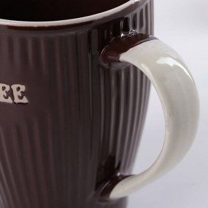 Кружка Доляна Coffee, 270 мл, цвет коричневый