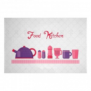 Наклейка на кафельную плитку "Еда на кухне" 60х90 см 4764238