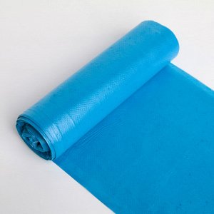 Мешки для мусора Доляна «Стандарт», 60 л, ПНД, толщина 8 мкм, рулон 20 шт, цвет синий