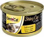 GimCat ShinyCat консервы для кошек из тунца с сыром 70 г
