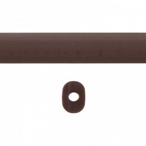 Шнур силиконовый полый, овальный, 10*8.5мм, коричневый, 91 см