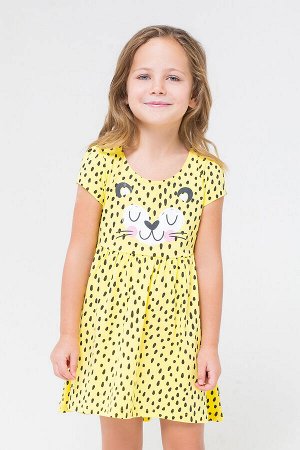 Платье для девочки Crockid К 5593 сочный лимон, крапинка к1246
