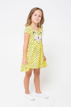 Платье для девочки Crockid К 5593 сочный лимон, крапинка к1246