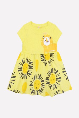 Платье(Весна-Лето)+girls (бледный лимон, львята)