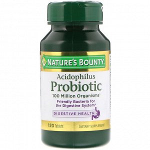 Nature&amp;#x27 - s Bounty, Пробиотик ацидофилус, 120 таблеток