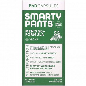 SmartyPants, Men&#x27 - s 50+ Formula, 60 Vegan Capsules