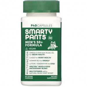 SmartyPants, Men&#x27 - s 50+ Formula, 60 Vegan Capsules