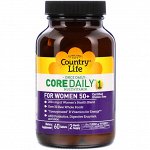 Country Life, Мультивитамины Core Daily-1 для женщин старше 50 лет, 60 таблеток