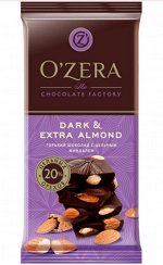 Шоколад O&#039;zera Dark&amp; Extra Almond 90гр