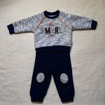 Трикотажный комплект для мальчика LITTLE GENTLEMAN синий (свитшот, штаны) | Bebetto | Турция