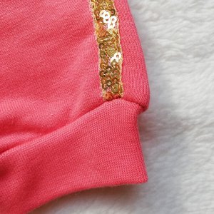 Комплект для девочки с пайетками CUTE розовый (свитшот, штаны) | Bebetto | Турция