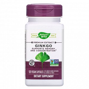 Nature&#x27 - s Way, Ginkgo, 120 Vegan Capsules