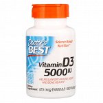 Doctor&amp;#x27 - s Best, Витамин D3, 125 мкг (5000 МЕ), 180 мягких желатиновых капсул