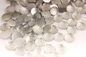 Стразовые серединки пластик (серебро), 10мм, упак. 100 шт( +- 5)