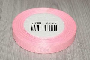 Репсовая лента однотонная (ванильно-розовый) 12мм * 20 ярдов (+-1)