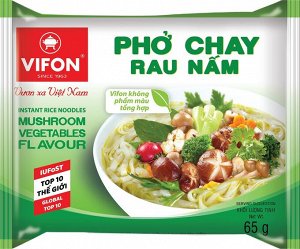 Рисовая лапша "PHO RAU NAM" (широкая) со вкусом грибов и овощей по-Вьетнамски 65 гр. ТМ  VIFON