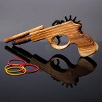 Деревянная игрушка &quot;Пистолет, стреляет резиночками&quot; 2,3х22х11,5 см