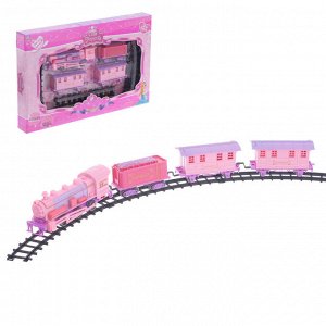 Железная дорога «Поезд принцессы», световые и звуковые эффекты, работает от батареек