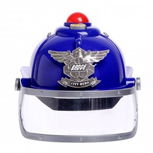 Шлем «Полиция», световые и звуковые эффекты, работает от батареек