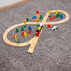 Деревянная игрушка «Железная дорога» 37х24х6 см
