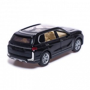 Машина металлическая BMW X7, открываются двери, капот, багажник, инерция, цвет чёрный