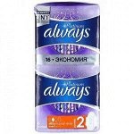 ALWAYS Ultra Ультратонкие Женские гигиенические прокладки Platinum Normal Plus Duo 16шт