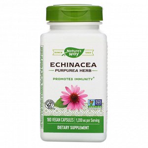 Nature&#x27 - s Way, Echinacea Purpurea Herb, 1,200 mg, 180 Vegan Capsules