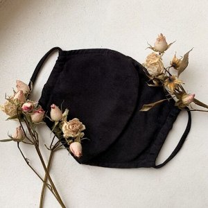 Набор многоразовых масок NAYA (5 шт) в черном цвете