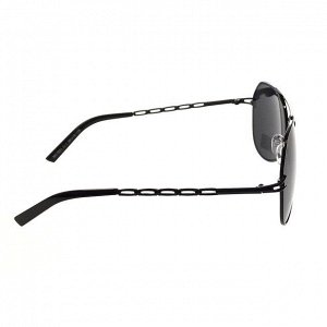 Стильные мужские очки-капли Marsel в чёрной оправе с чёрными линзами.