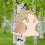 Кормушка для птиц &quot;Пташки на ветке&quot;, 24х24х27 см
