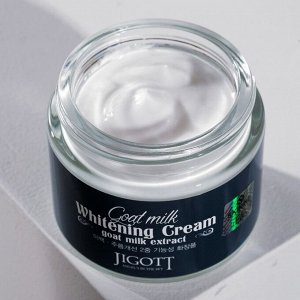 Увлажняющий крем для лица с экстрактом козьего молока JIGOTT Goat Milk Whitening Cream, 70 мл