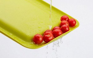 Товары для кухни Доска разделочная, 3 в 1, универсальная (сушилка,поддон), пластик, бежевый, 30 х 350 х 265 мм