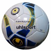 UHL-1+Мяч футбол UHL SPORT №5 глянцевый, белый с черно-желто-синими полосками, пр-во Пакистан