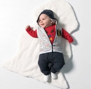 Трехцветный комплект для мальчика DEER (свитшот, штаны, жилетка) | Bebetto | Турция