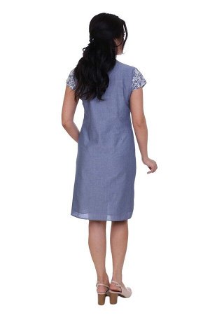 Платье (хлопок) с вышивкой №19-184 2XL(52)
