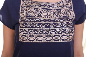Платье (хлопок) с вышивкой №19-193-1 2XL(52)