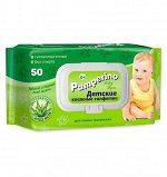 Pamperino Влажные салфетки детские с пластик. клапаном 50шт/32/15307